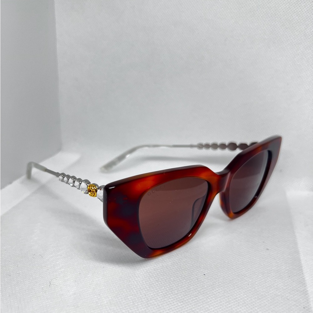 Gucci Tortoise Shell Cat-Eye Sunglasses